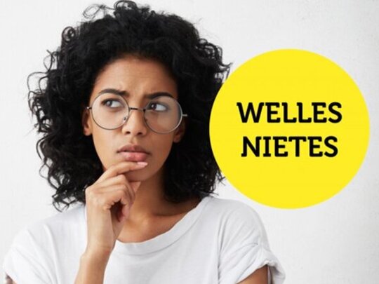 Welles nietes. Barkruk geeft af